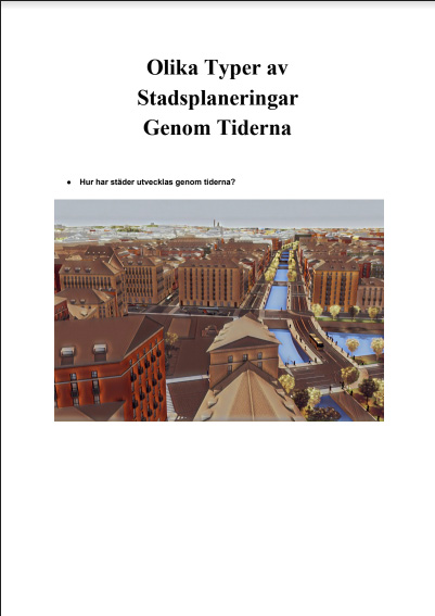 Stadsplanering – Joel