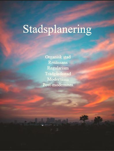 Stadsplanering – Vincent